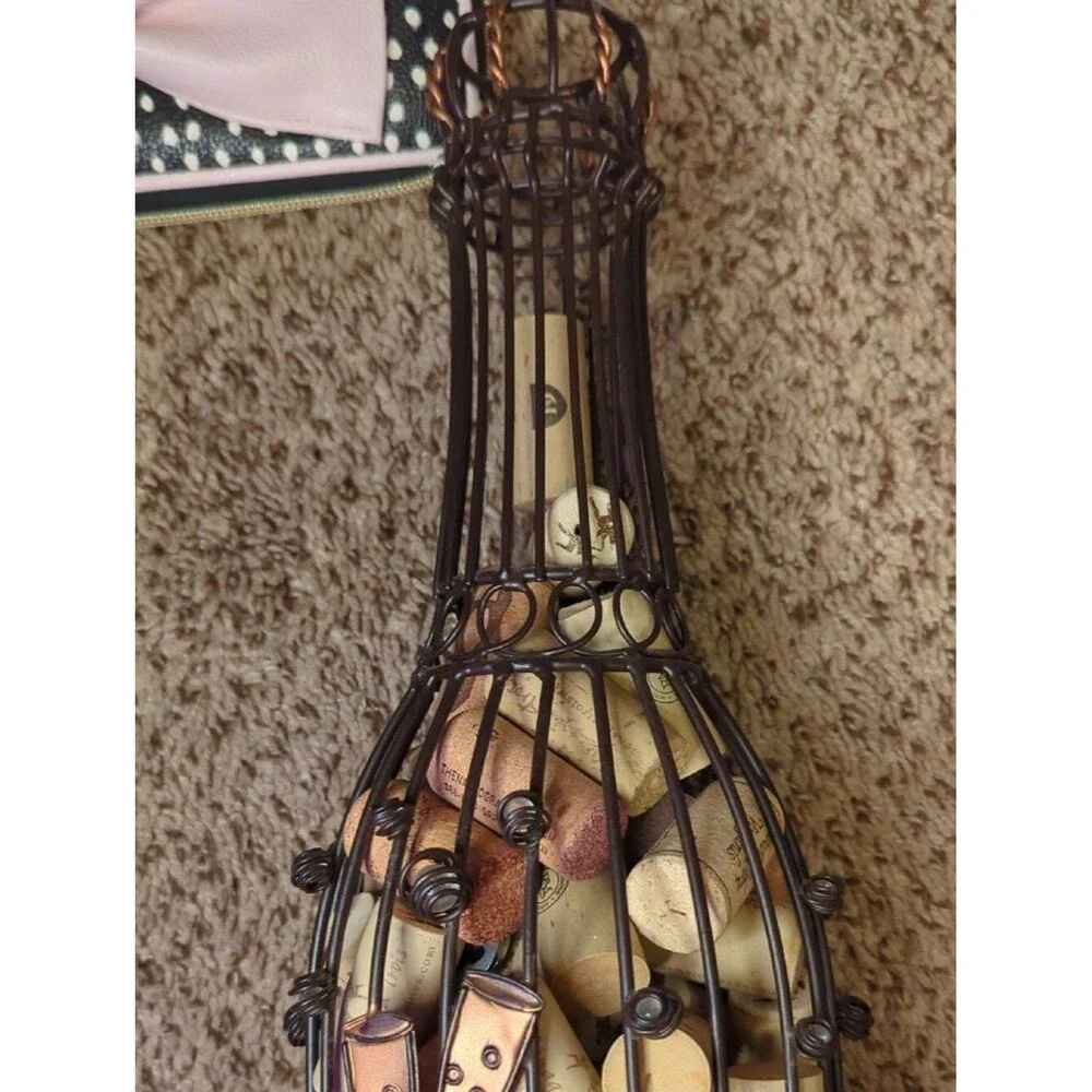 Decorative Champagne Cork Bottle Wire Cage - Bronze & Black